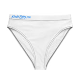 Recycled high-waisted bikini bottom- Patriotic 