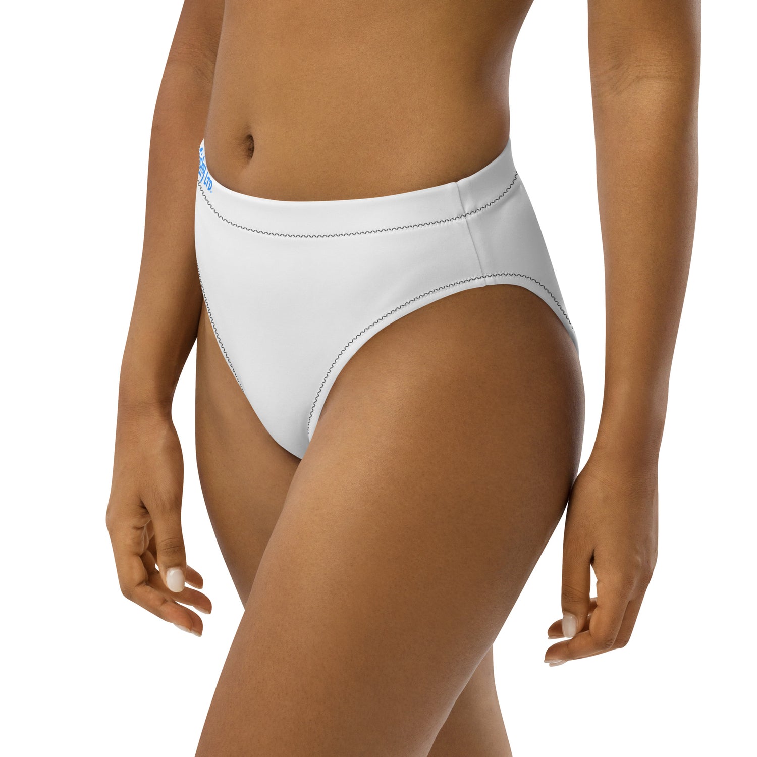 Recycled high-waisted bikini bottom- Patriotic 