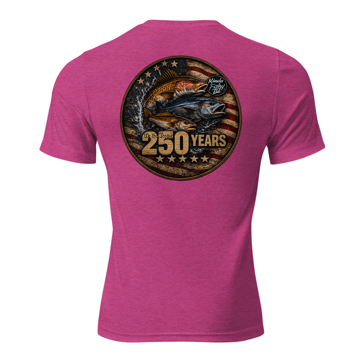 Product mockupShort sleeve t-shirt tri blend- Patriotic 