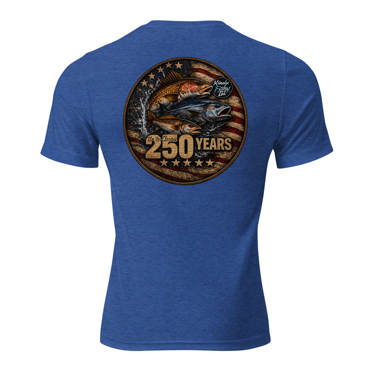 Product mockupShort sleeve t-shirt tri blend- Patriotic 